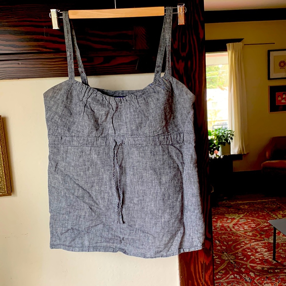 Patagonia hemp tank top with toes and adjustable straps size 6 gray